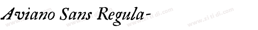 Aviano Sans Regula字体转换